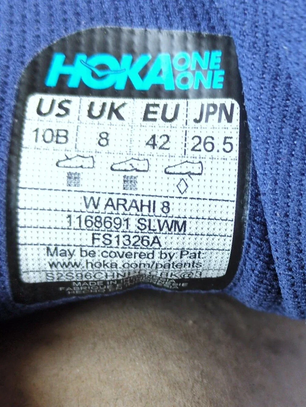 NIB Hoka Womens Arahi 8 Athletic Shoes Sz 10 Starlight Glow Midnight Blue Color